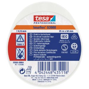 Image de tesa® PVC elektrische isolatietape 53988 50 mm x 25 meter, pvc wit