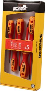 Afbeeldingen van Ironside Elektriciënsschroevendraaierset 5 delig VDE 2-Componenten
