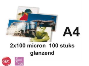 Image de GBC lamineerhoes, a4, 100 micron, verpakking 100 vel, 3740306