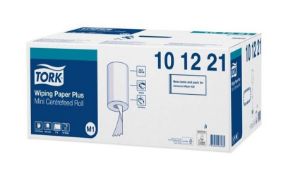 Afbeeldingen van Tork Poetspapier mini plus doos a 11 rollen.