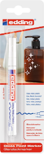Afbeeldingen van Edding viltstift 751, 2 mm, 8320049, lak, rond, wit