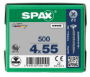 Image de SPAX Spaanplaatschroef, 4.0 x 55 mm, platkop, gegalvaniseerd, verzinkt