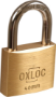 Image de Oxloc Cilinderhangslot gelijksluitend KA4001 messing 40mm