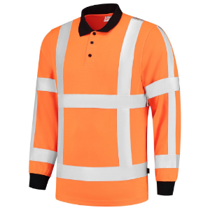 Image de eFBe polo lange mouw fluor oranje