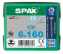 Afbeeldingen van SPAX Spaanplaatschroef, 6.0 x 160 mm, t30, platkop, rvs a2