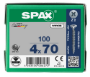 Image de SPAX Spaanplaatschroef, 4.0 x 70 mm, platkop, gegalvaniseerd, verzinkt