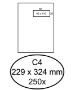 Image de Envelop Quantore C4 229x324mm venster 4x11cm rechts zelfklevend 250st