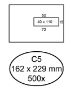 Afbeeldingen van Envelop Quantore 162x229mm venster 4x11cm rechts 500 stuks