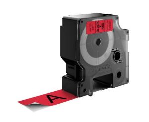 Afbeeldingen van Labeltape Dymo LabelManager D1 polyester 24mm zwart op rood S0720970