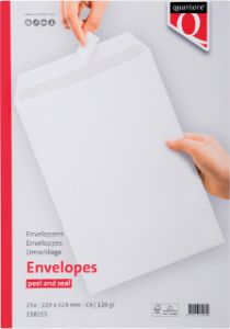 Image de Envelop Quantore akte C4 229x324mm zelfklevend wit 25 stuks