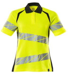 Bild von Triferto dames polo hi-vis geel/zwart