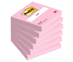 Image de Memoblok Post-it 654 76x76mm roze 6 stuks