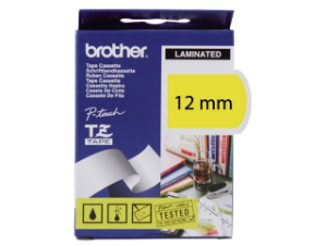 Image de Brother labeltape, 12 mm x 8 meter, tze-631, geel/zwart